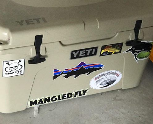 mangled fly stickers