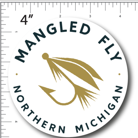 Mangled Fly Round Oval Sticker