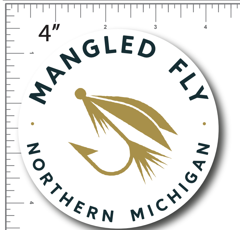 Mangled Fly Oval Sticker